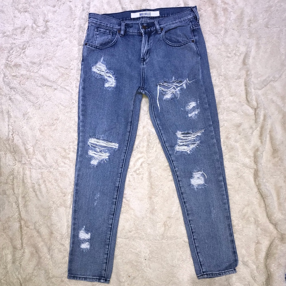 Brandy Melville ripped boyfriend jeans